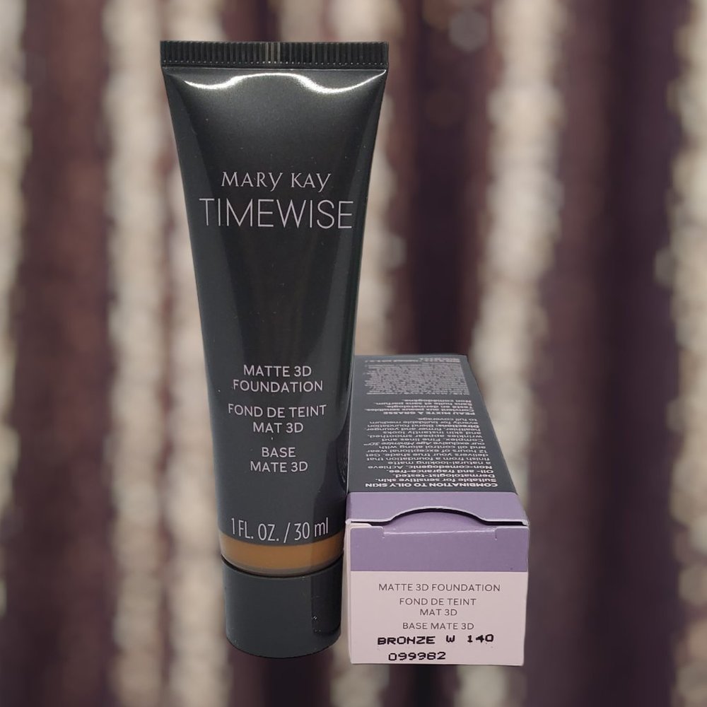 Bronze W 140 (Warm) Matte 3D Foundation - Combo-to-Oily Skin TimeWise…Mary Kay